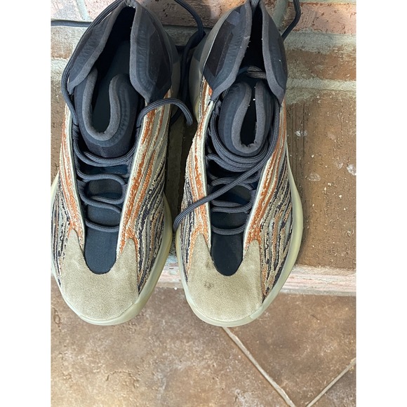 Adidas Yeezy QNTM Amber Tint High Top Sneakers GX1331 Mens Tan Orange Black - Picture 4 of 13
